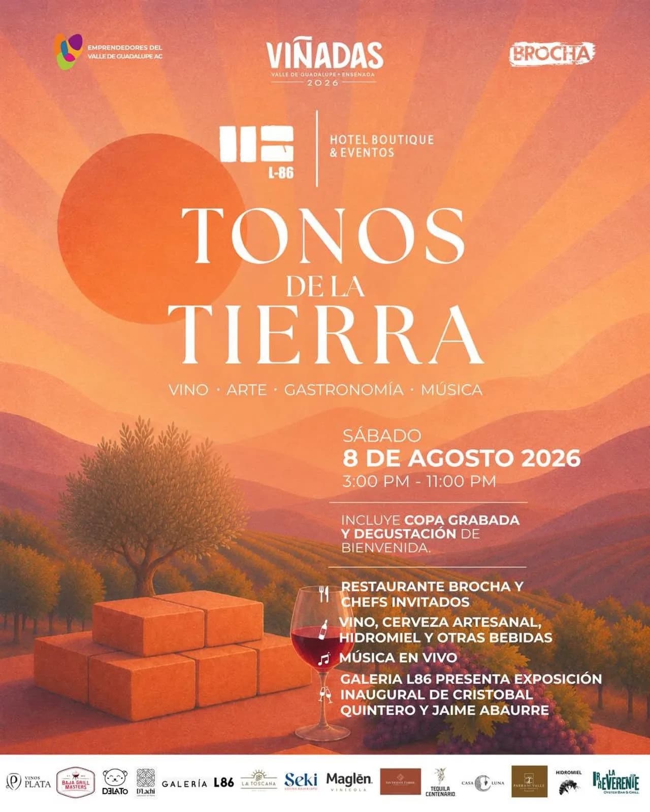 Earth Tones, wine, art, gastronomy, music