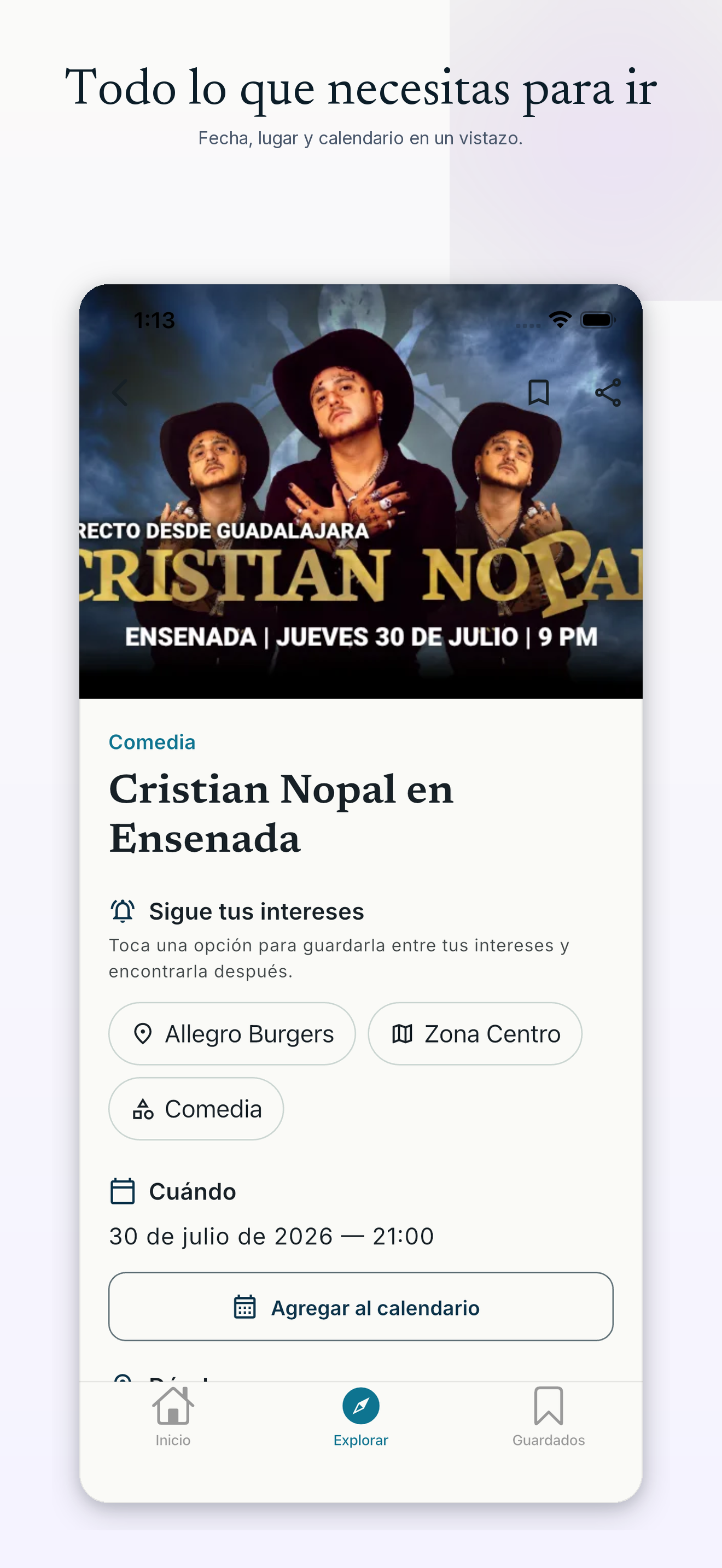 Detalle de una actividad